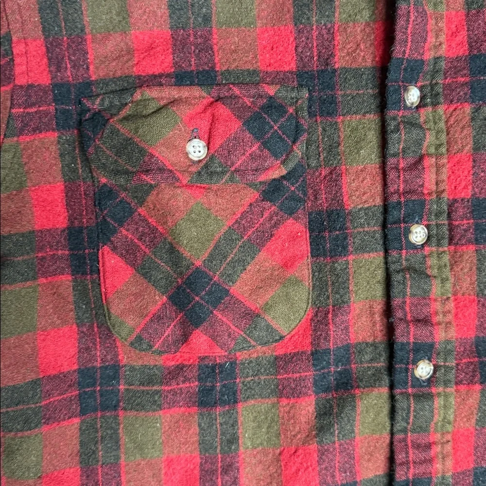 Pendleton Red and Green Plaid Wool Shirt‎ Jacket